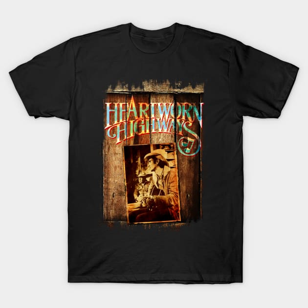 Heartworn Highways Outlaw Country Design T-Shirt by HellwoodOutfitters